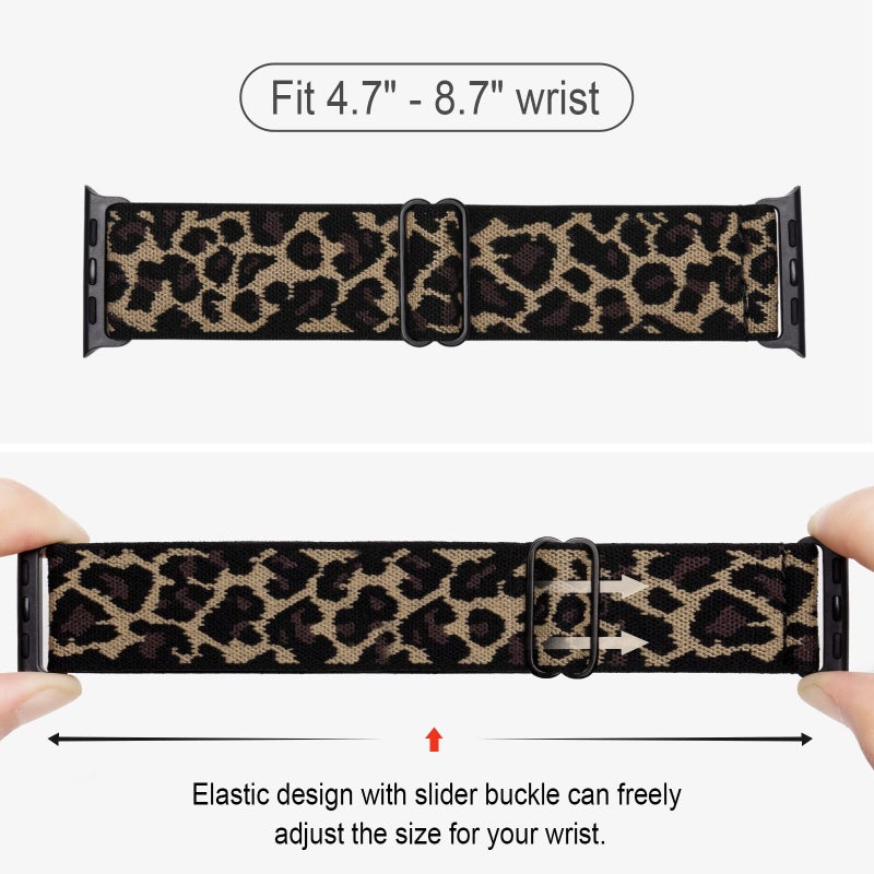 CCnutri Stretchy Nylon Solo Loop Bands Compatible with Apple Watch 38mm 40mm 41mm 42mm 44mm 45mm 49mm, Sport Elastic Wristbands Women Men Straps for iWatch Series 9/8/7/6/5/4/3/2/1/SE/Ultra/Ultra 2, 4 Pack - Image 2