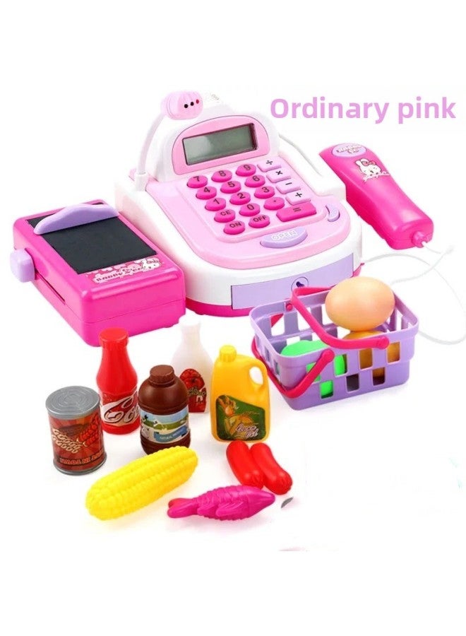 Children's Supermarket Play House Toys With Sound And Light Simulation Cash Register Play House Toys Boys And Girls Toys Wholesale-Color:Blue Cash Register 【basic】 Gift Box (charging Version) - Image 5