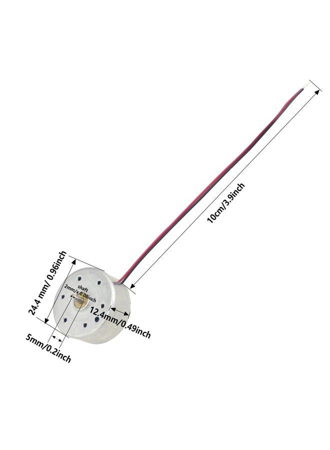 bociloy 3Pcs 5V 6000RPM DC Motor Mini Electric Motor with Wire for DIY Model, Science Experiments - Image 2