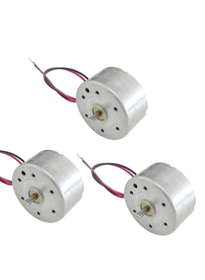 bociloy 3Pcs 5V 6000RPM DC Motor Mini Electric Motor with Wire for DIY Model, Science Experiments - Image 1
