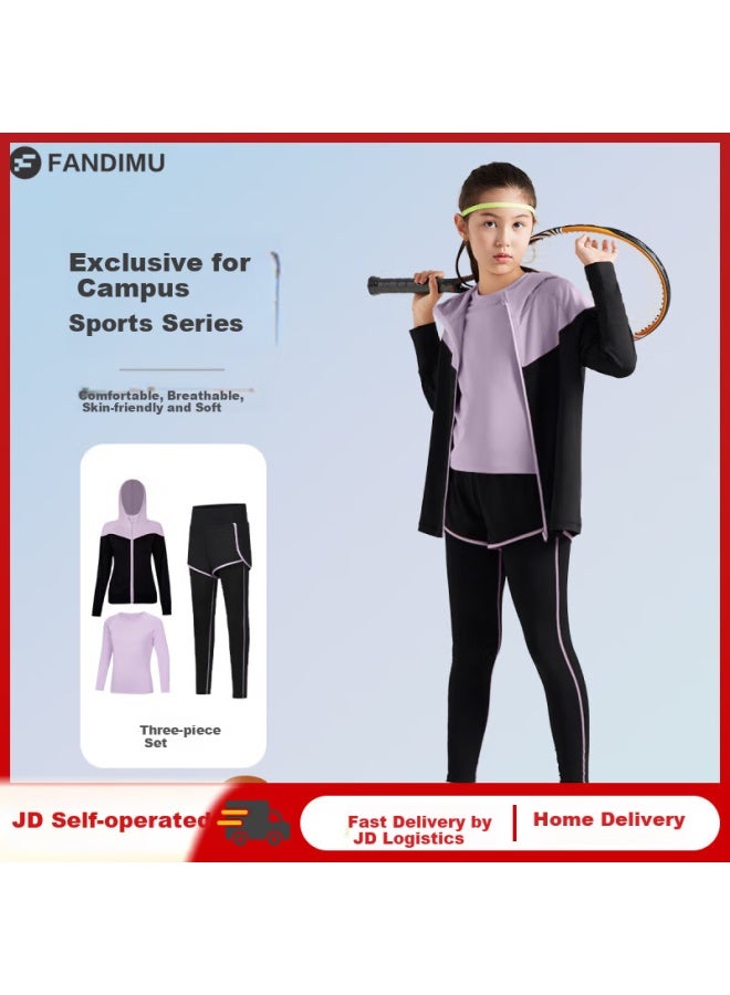 Fandimu Kids Sports Suit High Elastic Breathable Adult Parent-child Suit Running Yoga Badminton Basketball Football Training Outfit - Image 1