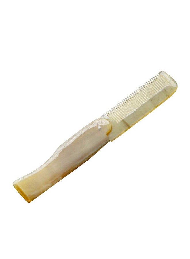 minkissy Pocket Travel Size Comb Folding Comb Ox Horn Comb Hair And Beard Comb Portable Styling Comb Comb For Father Husband Boyfriend - Image 1