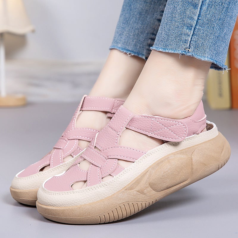 Explosions Women's Velcro Thick-Soled Sandals – Breathable Casual Shoes - Image 4