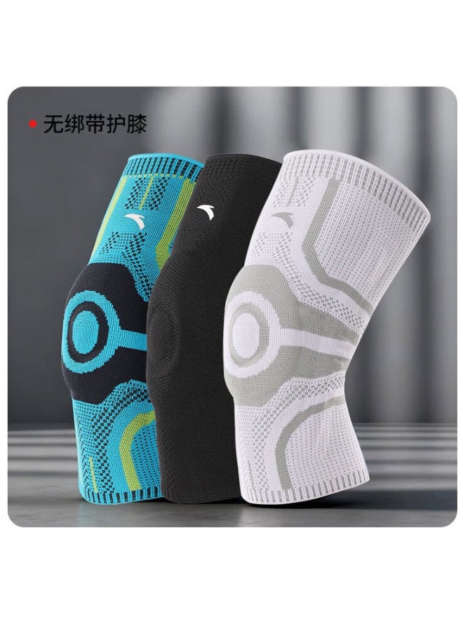 Anta Knee Brace Sports Running Warmth Old Cold Leg Meniscus Injury Basketball Knee Support Badminton Mountaineering Blue Black L