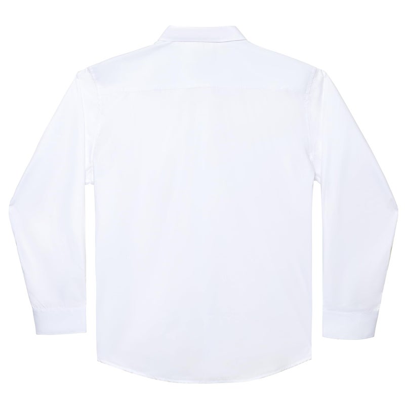 Double Pump Big and Tall Dress Shirts for Men Long Sleeve Business Casual Solid Button Down Shirts from XXL(T) to 6XL(T)(S278,3XLT) - Image 2