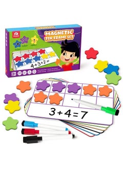 Coogam Magnetic Tenframe Set Math Manipulative Eva Number Counting Games Montessori Educational Toy Gift For Kindergarten Classroom Kids 3 4 5 Year Old  - Image 1
