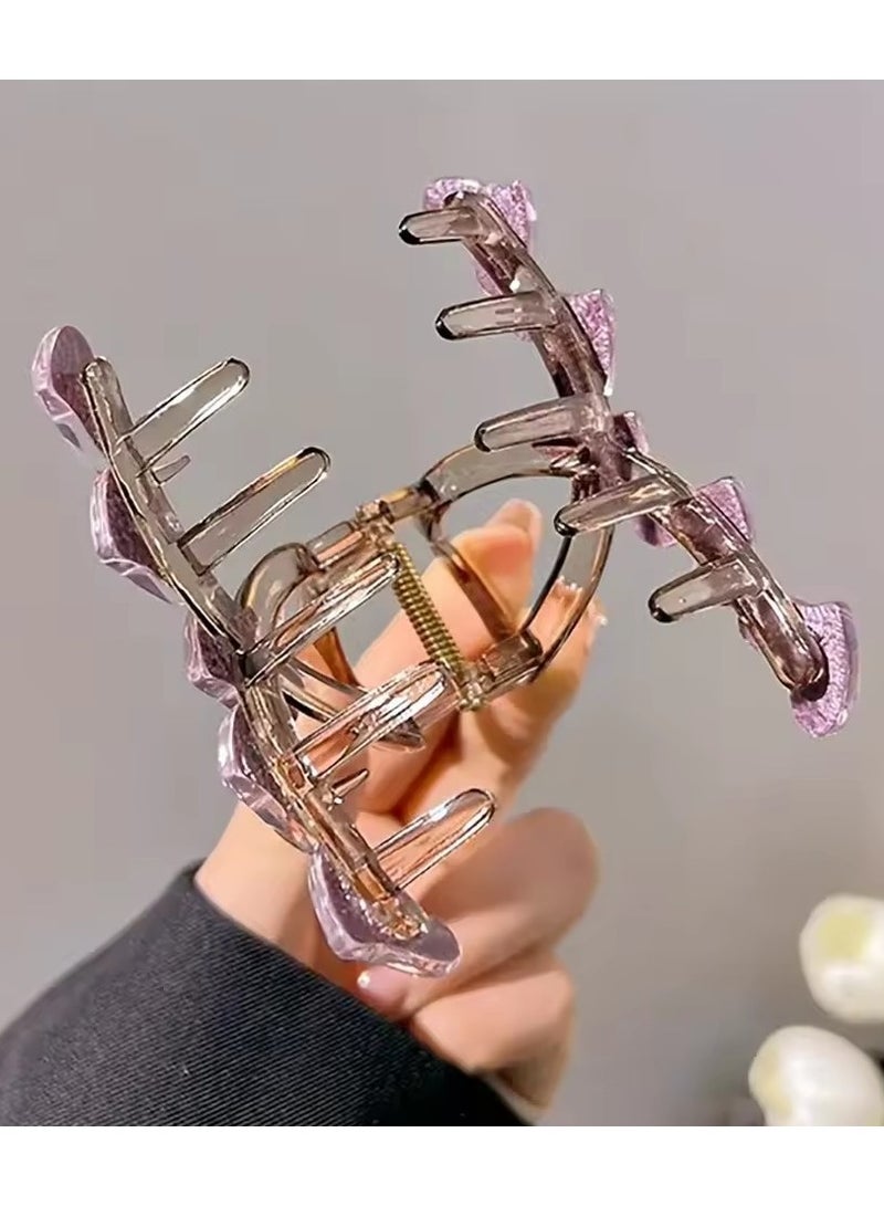 Goolsky 8cm Cross Hair Claws Clip Non Slip Strong Holder Jelly Heart Shark Jaw Grip For Girls Thick Thin Hair Summer Simple Headdress - Image 3