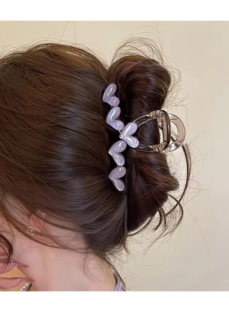 Goolsky 8cm Cross Hair Claws Clip Non Slip Strong Holder Jelly Heart Shark Jaw Grip For Girls Thick Thin Hair Summer Simple Headdress - Image 2