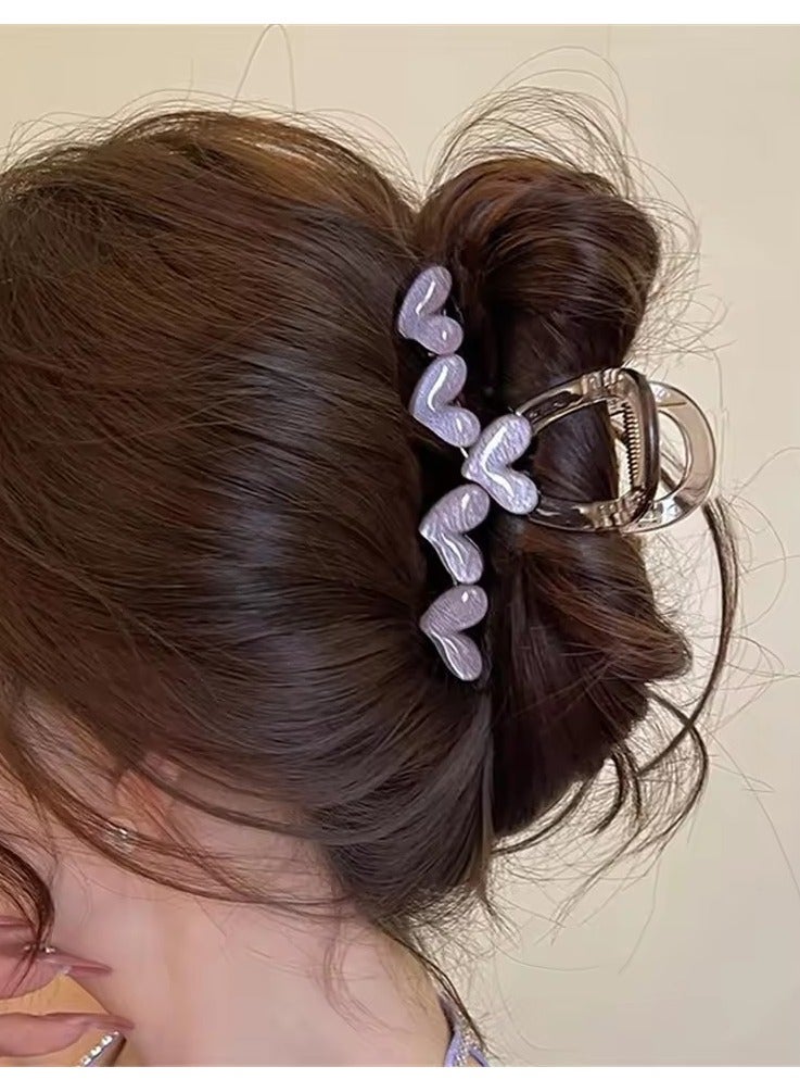 Goolsky 8cm Cross Hair Claws Clip Non Slip Strong Holder Jelly Heart Shark Jaw Grip For Girls Thick Thin Hair Summer Simple Headdress - Image 4