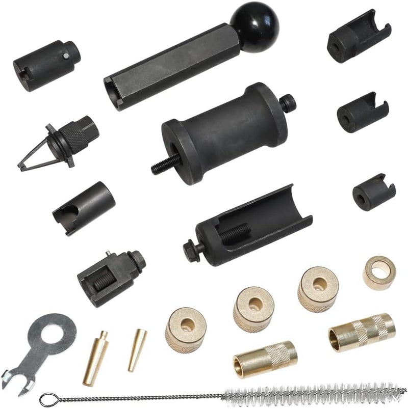 DPTOOL Fuel Injector Remove Tool Kit T10133 Seal Installer compatible with Audi VW 1.2, 1.4, 1.6, 1.8, 2.0, 2.7, 3.0, 3.2, 3.6 V6 4.2 V8 FSI Petrol, Replacement for Porsche 2.7, 3.0 Injector Puller - Image 2