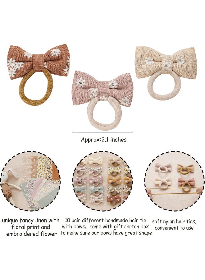 Fancy Clouds 20 pcs No Damage Elastic Nylon Hair Bands Ponytail Holders - Image 3