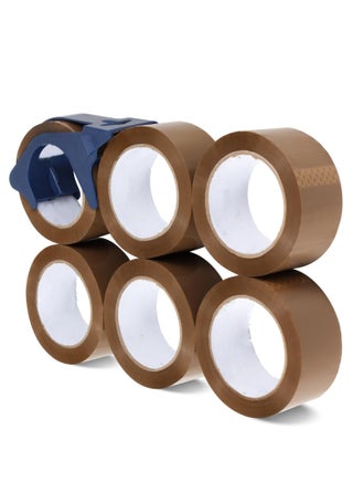 Brown Packing Tape with Dispenser, 6 Rolls Heavy Duty Brown Packaging Tape Shipping Tape Refill Rolls, Carton Sealing Packaging Tape - pzsku/ZD169A929C5BA38EEF2BCZ/45/_/1711450843/8c8aaed1-e20d-4de1-bff1-b2a34c26996b