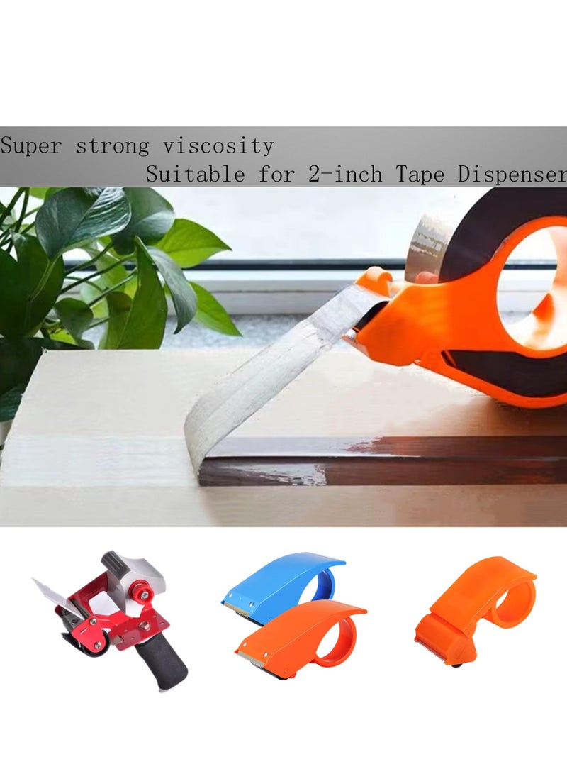 SYOSI Brown Packing Tape with Dispenser, 6 Rolls Heavy Duty Brown Packaging Tape Shipping Tape Refill Rolls, Carton Sealing Packaging Tape  - Image 3