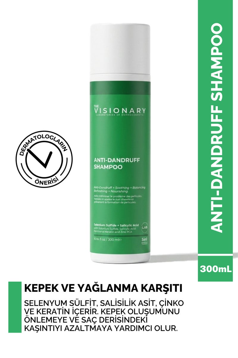 Anti-Dandruff and Grease Shampoo with Selenium Sulfite, Salicylic Acid and Keratin 300 ml - Image 1