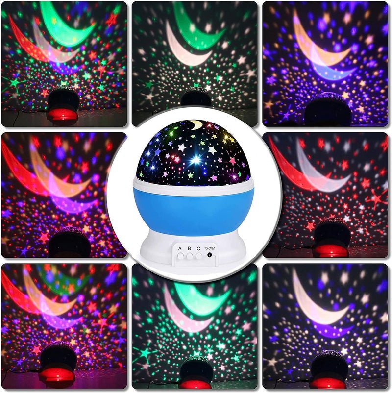 LOGROTATE Star Master Projector Night Light – Romantic LED Sky Projector Lamp with USB Cable – Colorful Rotating Galaxy Light for Bedroom, Kids, and Home Décor(Blue) - Image 2