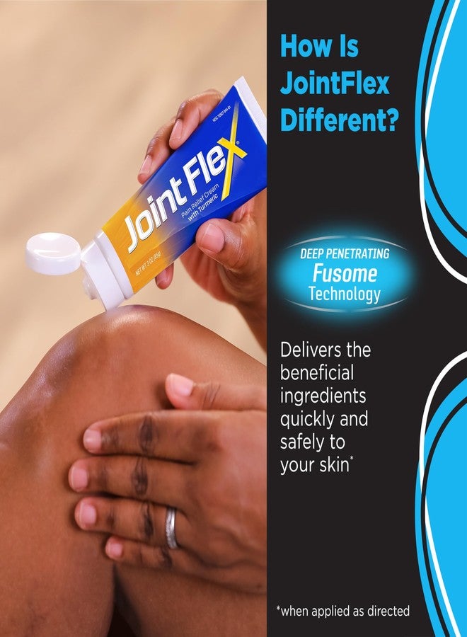 JointFlex كريم تخفيف الألم JOINTFLEX مع الكركم، تخفيف ألم التهاب المفاصل، تخفيف ألم المفاصل، أنبوب 3 أونصات - Image 2