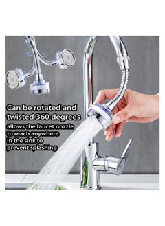 RATSAW Faucet Water Filter 360 Degree Rotating Sink Water Filter Faucet Bathroom Sink Filter with Extension Tube Faucet Filter Tap Splash-Proof Faucet with Filter Elements for Home Kitchen  - Image 2