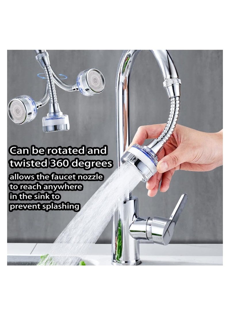 RATSAW - Faucet Water Filter 360 Degree Rotating Sink Water Filter Faucet Bathroom Sink Filter with Extension Tube Faucet Filter Tap Splash-Proof Faucet with Filter Elements for Home Kitchen - Image 1