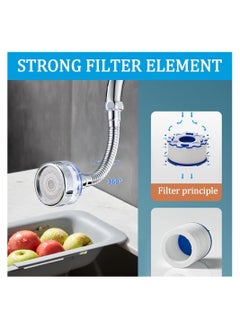 RATSAW Faucet Water Filter 360 Degree Rotating Sink Water Filter Faucet Bathroom Sink Filter with Extension Tube Faucet Filter Tap Splash-Proof Faucet with Filter Elements for Home Kitchen  - Image 3
