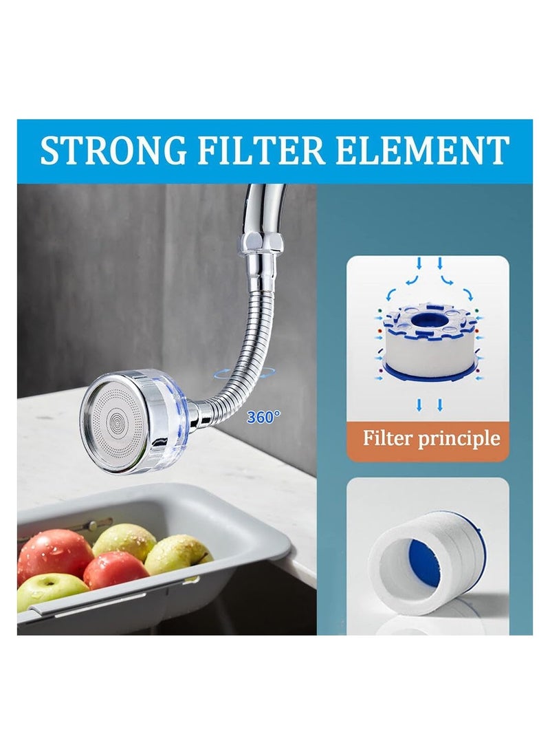 RATSAW - Faucet Water Filter 360 Degree Rotating Sink Water Filter Faucet Bathroom Sink Filter with Extension Tube Faucet Filter Tap Splash-Proof Faucet with Filter Elements for Home Kitchen - Image 1