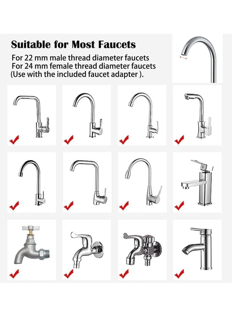 RATSAW - Faucet Water Filter 360 Degree Rotating Sink Water Filter Faucet Bathroom Sink Filter with Extension Tube Faucet Filter Tap Splash-Proof Faucet with Filter Elements for Home Kitchen - Image 1