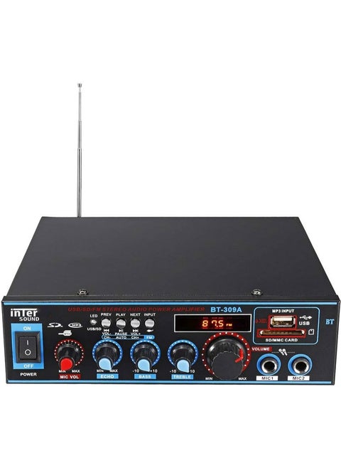 Amplifier, a speaker that supports Bluetooth, flash, and radio, DG 8, black, from Inter Sound