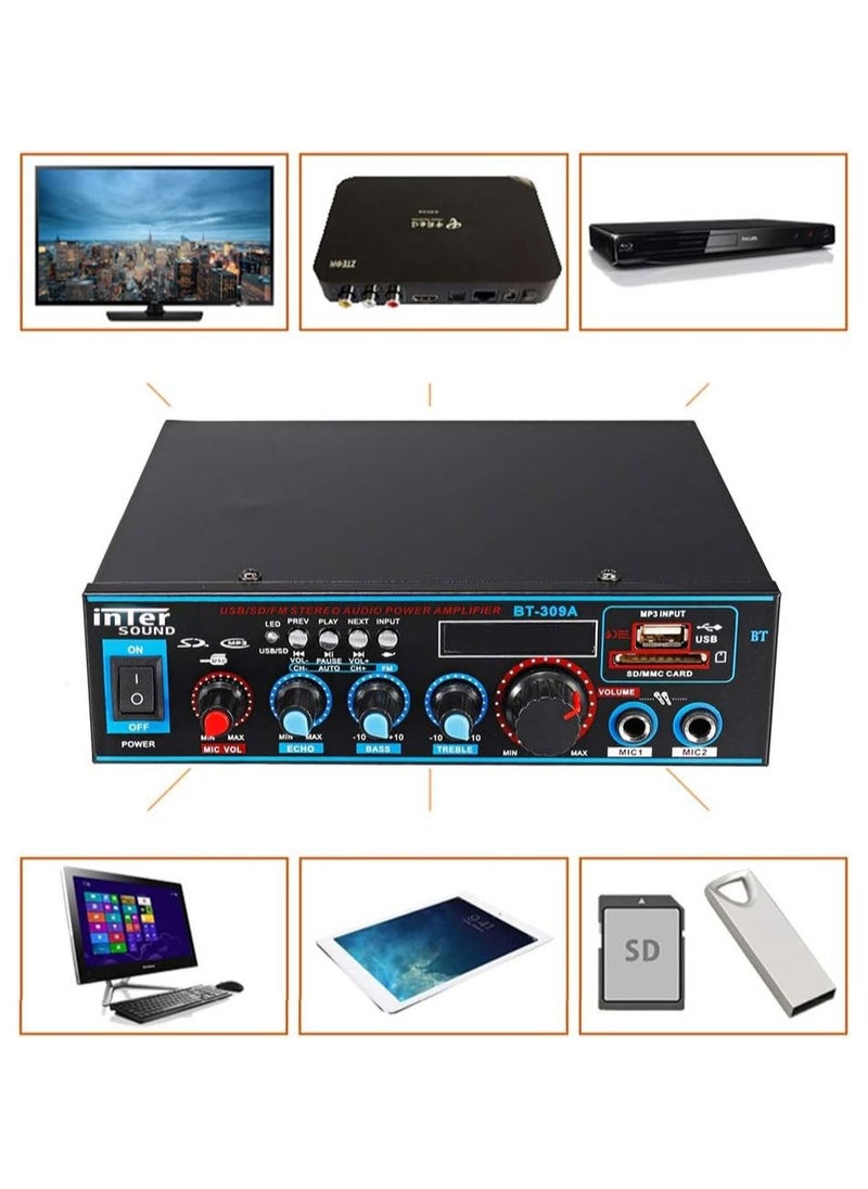 Generic - Amplifier, a speaker that supports Bluetooth, flash, and radio, DG 8, black, from Inter Sound - Image 1