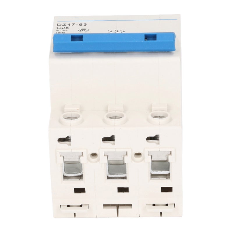 Miniature Circuit Breaker 3P 25A AC 400V 50Hz, Flame Retardant PA66 Material - Overload Short Circuit Protection, DIN Rail Mountable for Office And Residential Building Lighting Power Distribution - Image 3