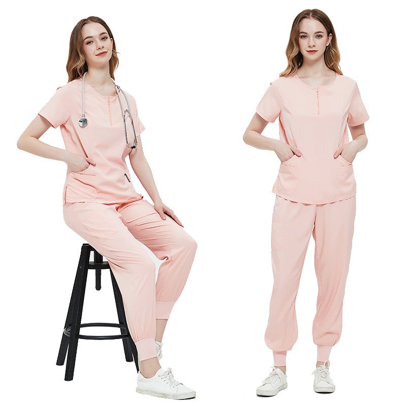 Dental Doctor Scrub Suit Operating Room Split Nursing Workwear Elastic Quick-Drying Nurse Scrub Suit - Image 4