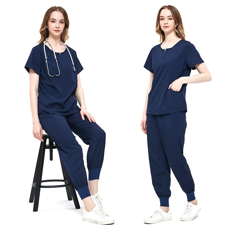 Dental Doctor Scrub Suit Operating Room Split Nursing Workwear Elastic Quick-Drying Nurse Scrub Suit - Image 5