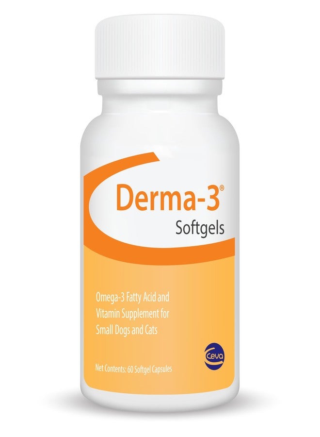 سيفا كبسولات سيفا ديرما-3، مكمل غذائي من أحماض أوميغا 3 الدهنية والفيتامينات للكلاب الصغيرة والقطط (60 كبسولة) - Image 1