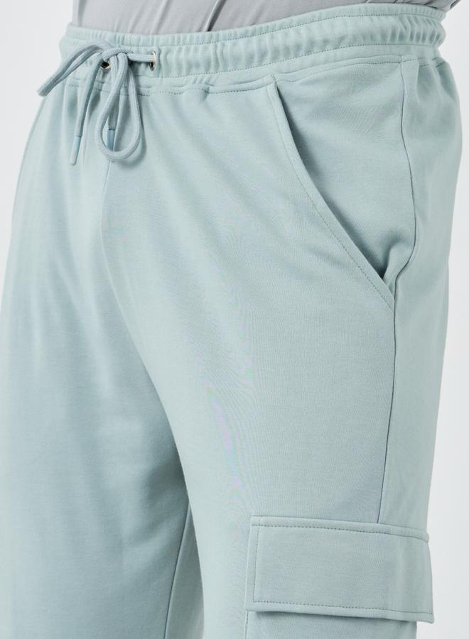 Styli Men Grey Straight Fit Cargo Patch Pocket Joggers - Image 3