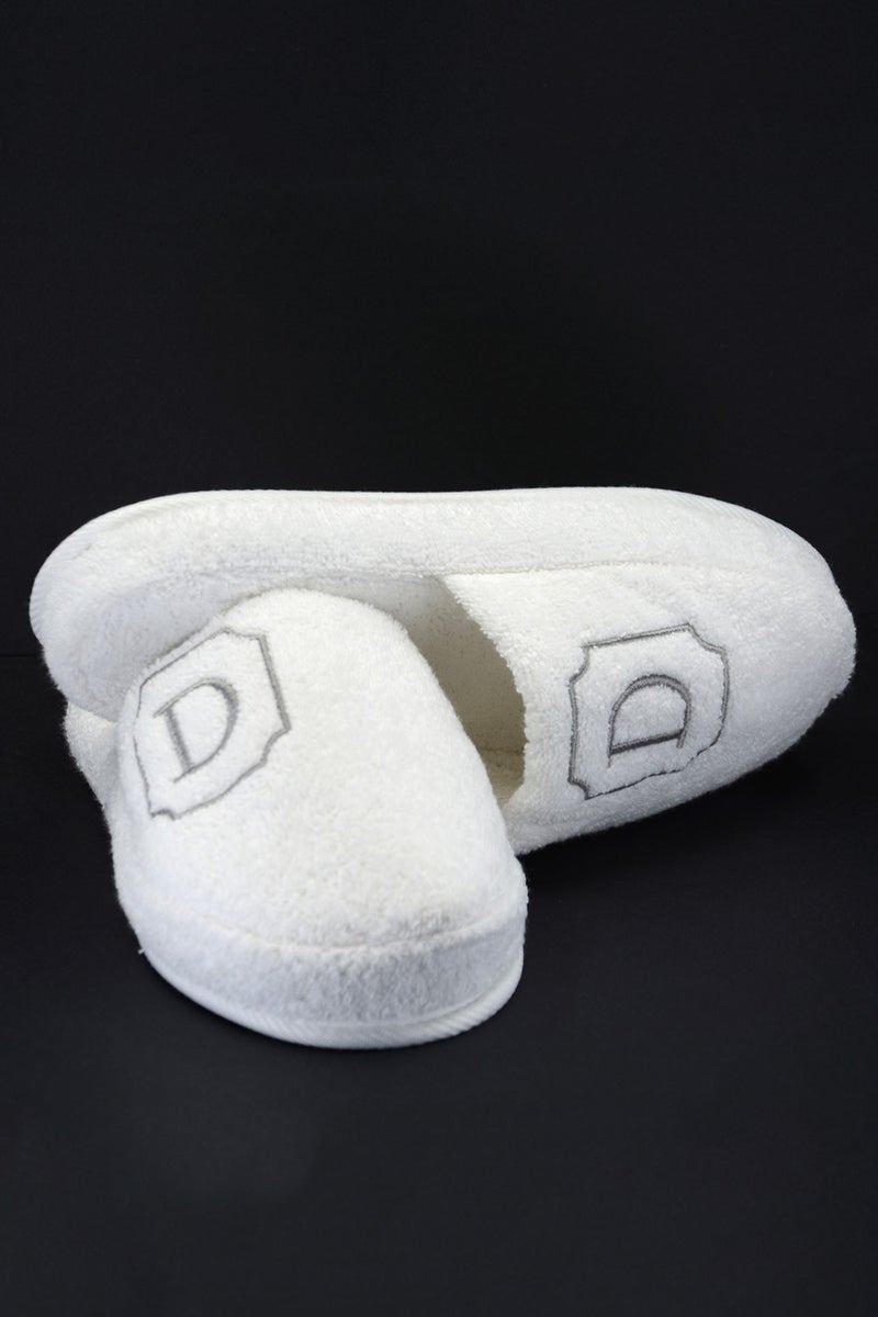 Esdense D Letter Embroidered Towel Bathroom Slippers Home Hotel Slippers Non-Slip Thick Sole Daily Slippers - Image 2