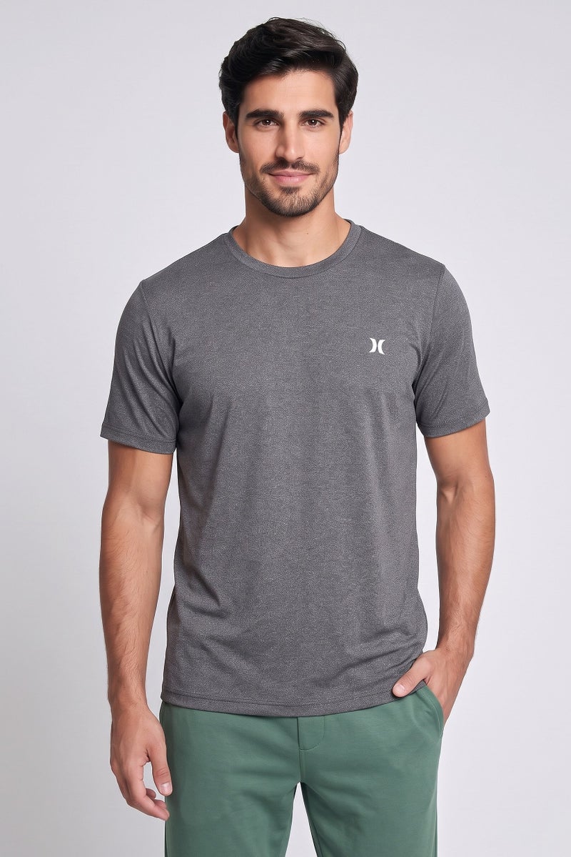 Hurley Men Sportswear Fit Short Sleeve Training T-Shirt, Dark Grey - Image 1