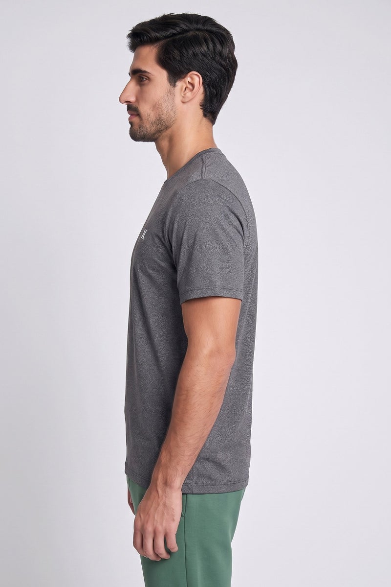 Hurley Men Sportswear Fit Short Sleeve Training T-Shirt, Dark Grey - Image 3