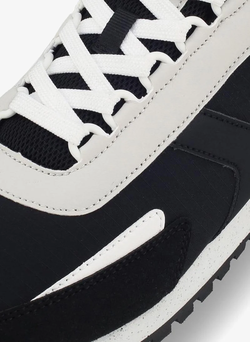 LBL By Shoexpress BLACK Men Textured Lace-Up Ankle Sneakers for Men | Best Price UAE