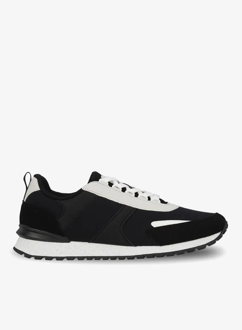 LBL By Shoexpress BLACK Men Textured Lace-Up Ankle Sneakers for Men | Best Price UAE