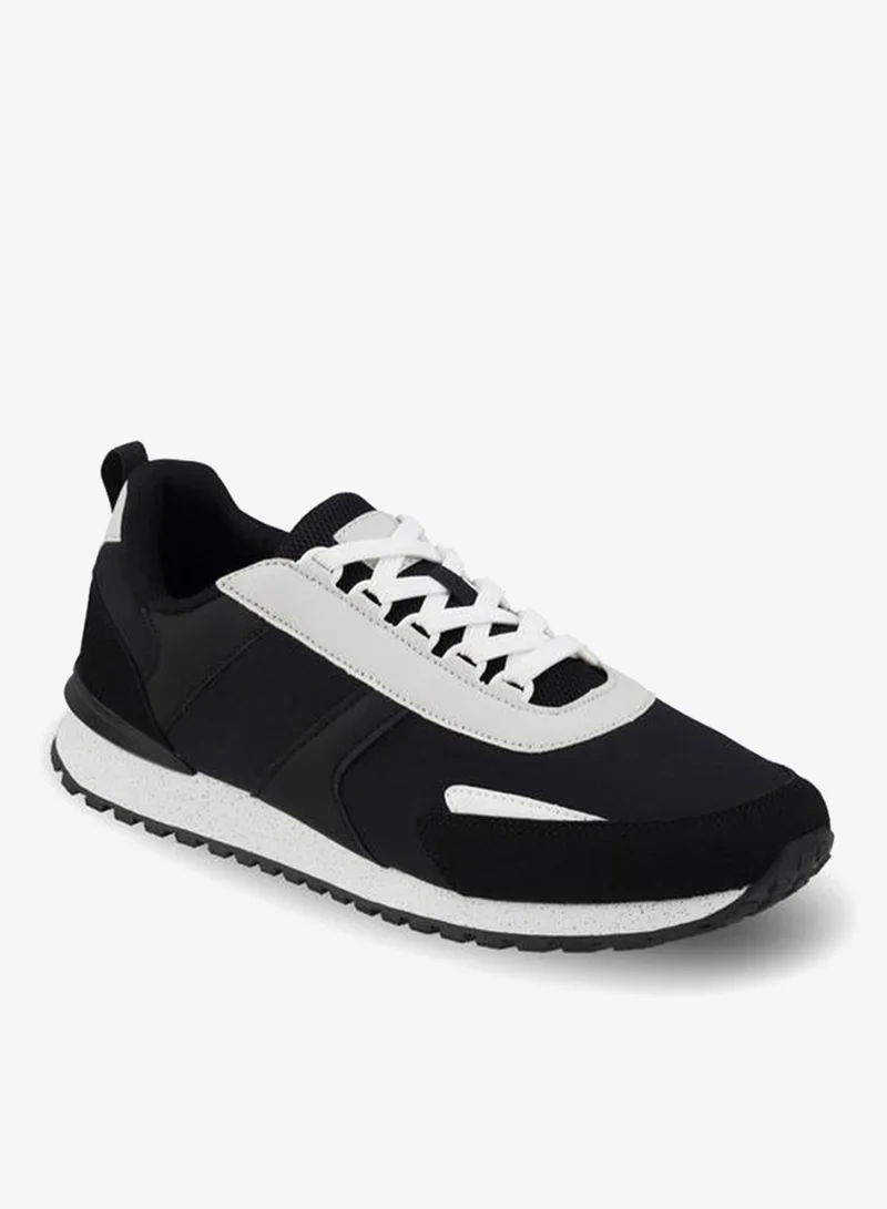 LBL By Shoexpress BLACK Men Textured Lace-Up Ankle Sneakers for Men | Best Price UAE