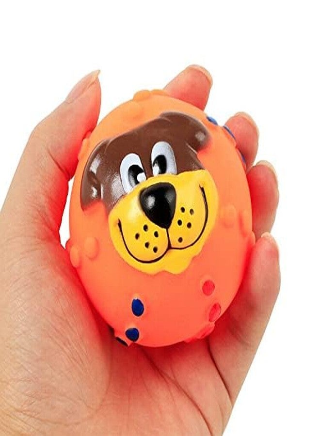 D&C PAWS كرة أسنان مضحكة للكلاب من دي آند سي باوز، لعبة سيليكون للمضغ تصدر صوت صرير، مثالية للعب والمضغ للكلاب والجراء (عبوة من 3 قطع، متعددة الألوان) - Image 4