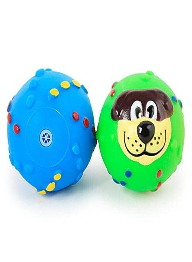 D&C PAWS كرة أسنان مضحكة للكلاب من دي آند سي باوز، لعبة سيليكون للمضغ تصدر صوت صرير، مثالية للعب والمضغ للكلاب والجراء (عبوة من 3 قطع، متعددة الألوان) - Image 5