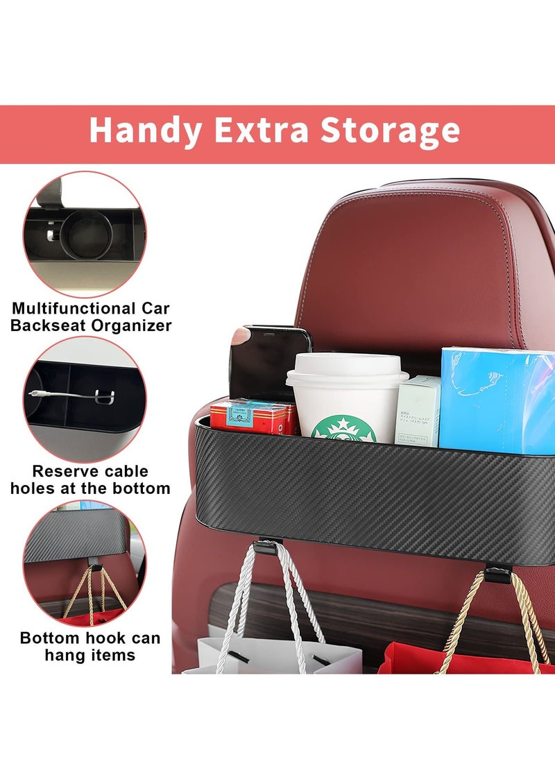 Excefore Car Seat Organizer, Multifunction Hanging Backseat Easy to Install Waterproof Car Organizer with Car Hooks Cup Holder - Image 2
