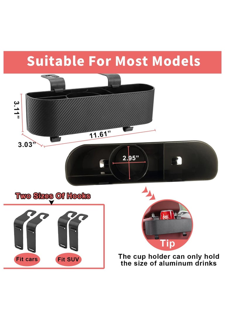 Excefore Car Seat Organizer, Multifunction Hanging Backseat Easy to Install Waterproof Car Organizer with Car Hooks Cup Holder - Image 3