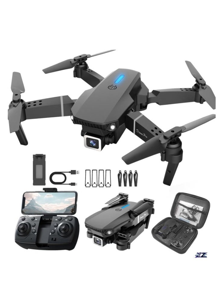 ELTRAZONE - E88 4K HD Drone – Foldable Aerial Drone for Beginners, 2.4GHz Real-Time Transmission, 360° Roll, Long Battery Life, Headless Mode, Trajectory Flight, One-Key Return - Image 1