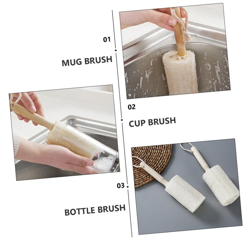 6Pcs Wooden Handle Cup Brush Set For Kitchen Bottles Teapots Quick Foaming Easy Storage - Image 5