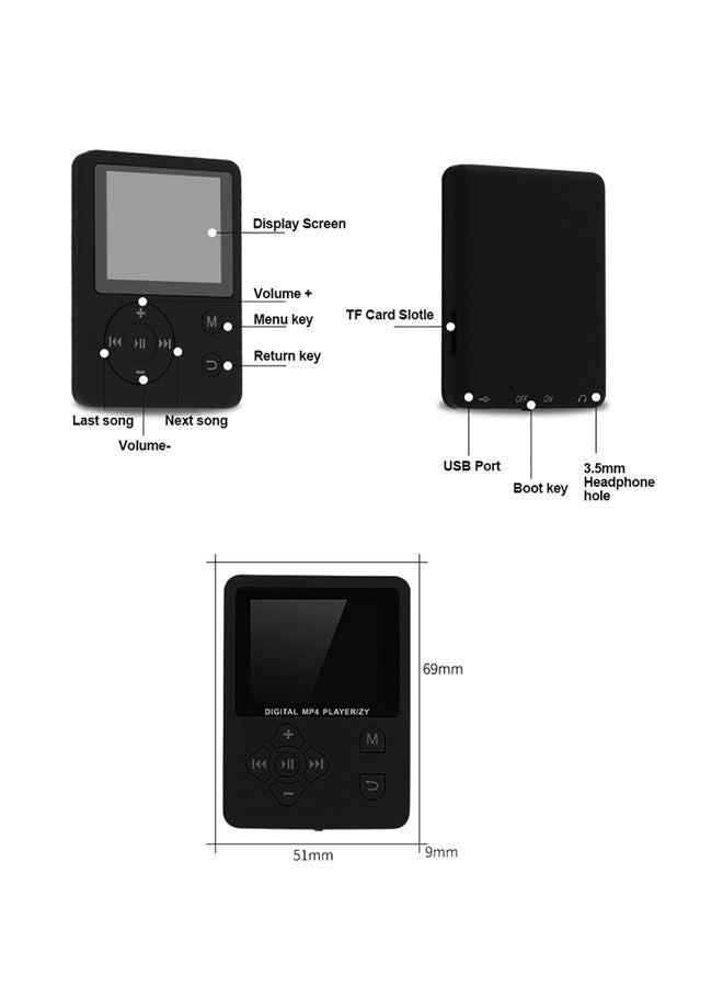 NIBEMINENT MP4 Digital Player LU-V5732B Black  - Image 3