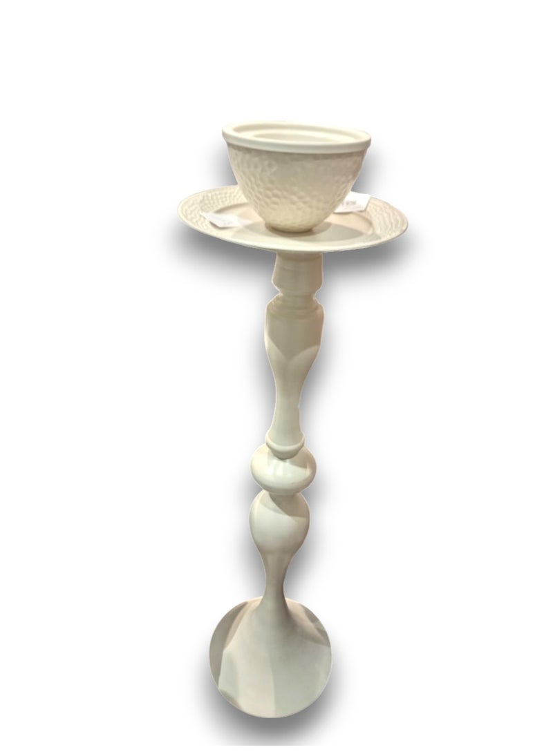 مبخرة معدنية فاخرة مستطيلة للبخور - أبيض