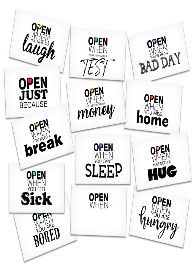 Qssfdgg Open When you Envelope Set for Him Her, College Care Package Kit for Freshman College Teen, Daughter Son Leaving Home New Semester Gift, Motivational University 13 Pcs Envelope for Student-03 - Image 1