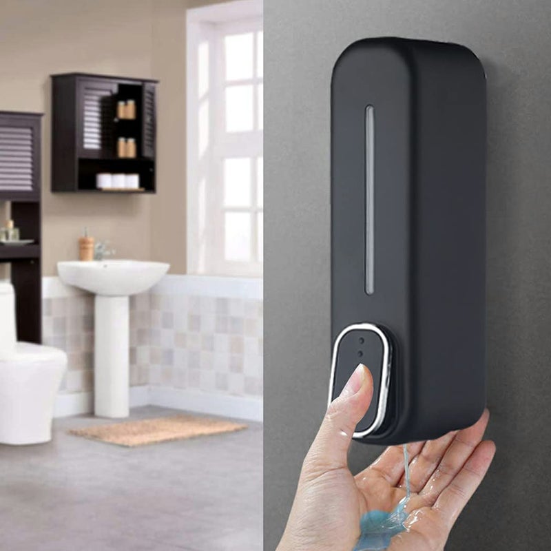 BATH GURU Abs Wall Mounted Shampoo Sanitizer Lotion Hand Dish Wash Gel Liquid Soap Dispenser for Bathroom Kitchen Pack of 2 (350 Ml, Black & Gold) - Image 4
