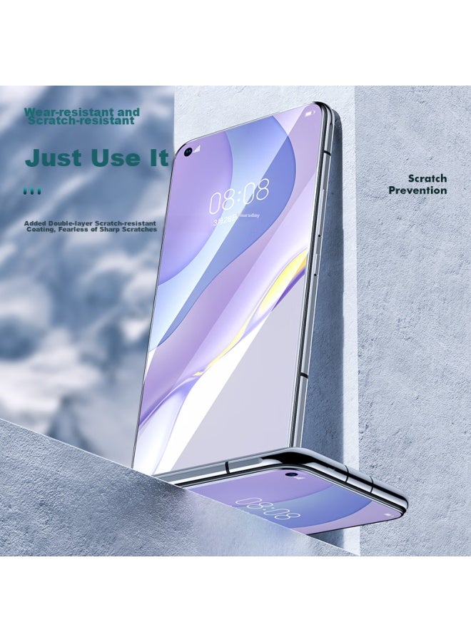 ISKA Yisika Tempered Glass Screen Protector For Huawei Nova 7, Honor 30 Tempered Glass Film, Full Screen Hd Anti-shatter Edge Anti-fingerprint Protective Glass Film Jm626 Black - Image 3