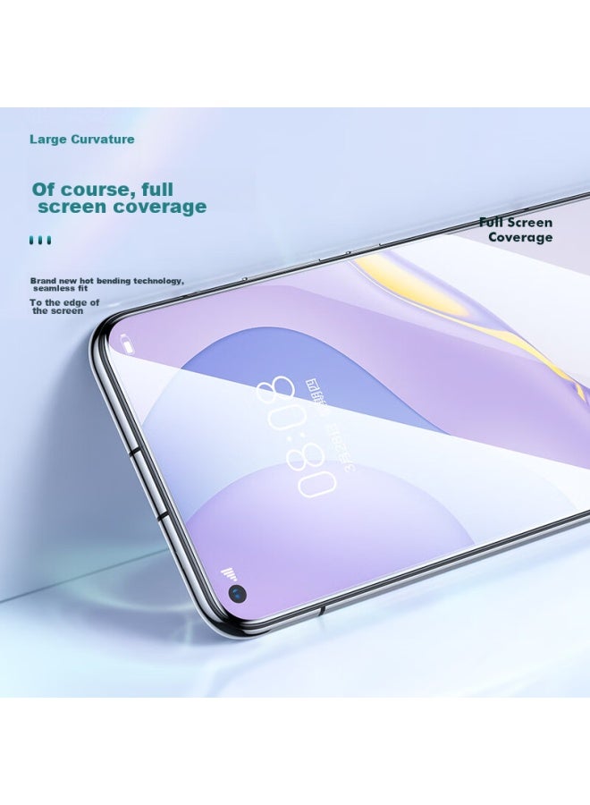 ISKA Yisika Tempered Glass Screen Protector For Huawei Nova 7, Honor 30 Tempered Glass Film, Full Screen Hd Anti-shatter Edge Anti-fingerprint Protective Glass Film Jm626 Black - Image 4